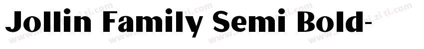 Jollin Family Semi Bold字体转换